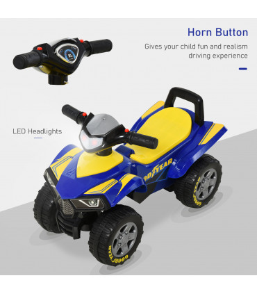 Ride-On Walker Blue Thick Plastic Lights Horn Storage 18-36 Months