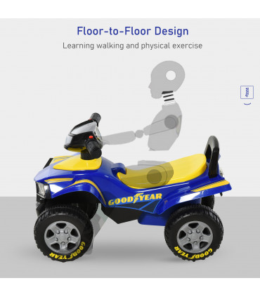 Ride-On Walker Blue Thick Plastic Lights Horn Storage 18-36 Months