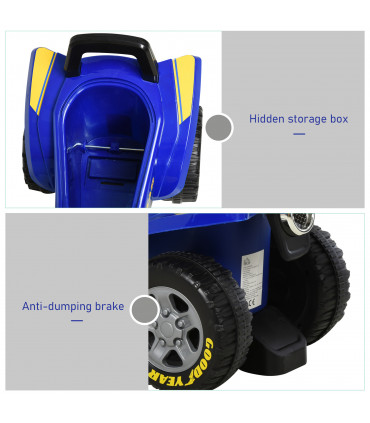 Ride-On Walker Blue Thick Plastic Lights Horn Storage 18-36 Months