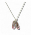 Girls Ballet Shoes Silver Necklace