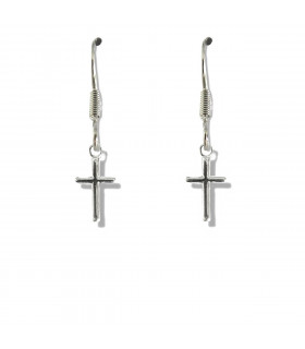 Girls Mini Cross Drop Earrings
