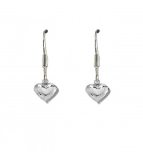Girls Mini Puff Heart Drop Earrings