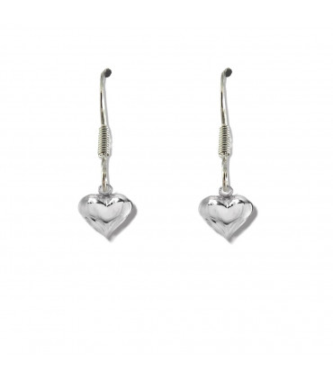 Girls Mini Puff Heart Drop Earrings