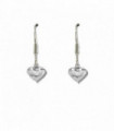 Girls Mini Puff Heart Drop Earrings
