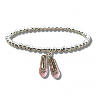 Girls Ballet Shoes Beaded Bracelet