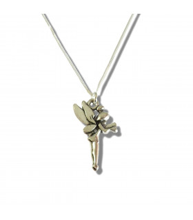 Necklace Silver Magical Fairy Charm Tibetan Silver 25.4 x 15 x 3mm Girls