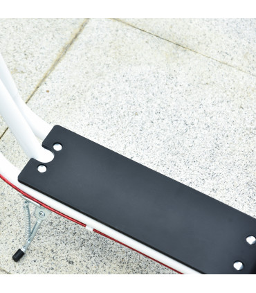 HOMCOM 90-96cm Kids Kick Scooter Adjustable Handlebar Inflatable Wheels White