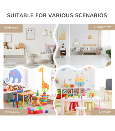 Kids Bookshelf, Toy Box w/ Storage Drawer, Wheels, for Bedroom - Grey