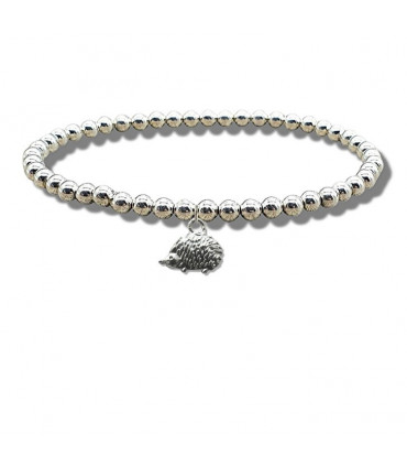 Hedgehog Silver Beaded Bracelet