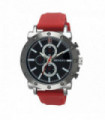 Watch Red Silicone Sports Rubber Strap Coloured Dial Detail Henley Men's