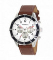 Watch White 44mm Henley Men's Multi Eye Classic White Dial Faux Leather Strap