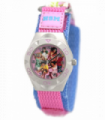 Children Pink Plastic 13mm Pink Metall High School Musical Velcro Strap Watch