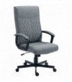 Home Office Chair High-Back Linen-Look Adjustable Height Swivel Wheels Vinsetto