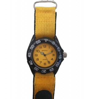 Imperial Kid's Yellow Big Dial with Velcro Strap Easy Fasten Watch IMP430Y