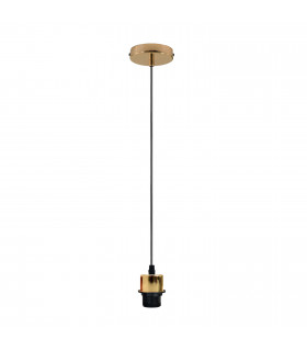 Pendant Light Holder Industrial French Gold Fitting E27 Lamp Holder UK PVC Cable