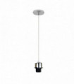 Chrome Pendant Light Fitting, E27 UK Holder Set With PVC Cable, 117cm Height