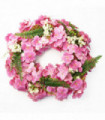 Artificial Pink Floral Blossom Wreath 40cm Dark Pink Luxury Home Decor