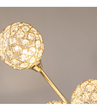 Crystal Floor Lamp Gold 156H  Crystal 5 Light Upright Standing Lamp