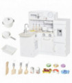Kids Kitchen Play Kitchen Toy Set for Children Drinking Fountain White