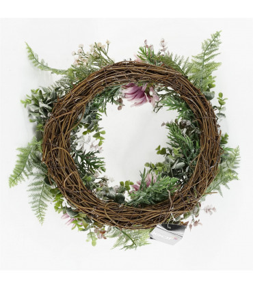 Floristry Wreath Dark Pink 45cm Large Luxury Pink Blossom Floristry Wreath