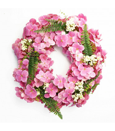 Artificial Pink Floral Blossom Wreath