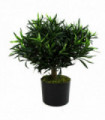 Artificial Plant Podocarpus Bush Silk Green 40cm x 40cm x 40cm Home Decor Leaf