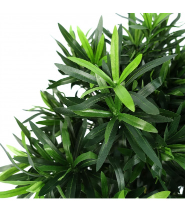 Artificial Plant Podocarpus Bush Silk Green 40cm x 40cm x 40cm Home Decor Leaf