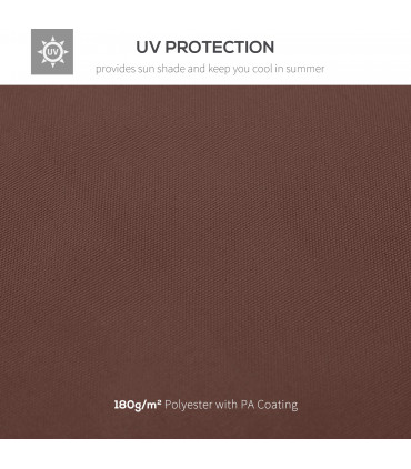 3x3 m Double-Tier Canopy Top Replacement-Coffee