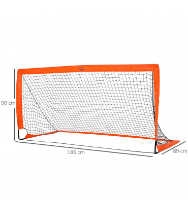 Football Goal Folding Outdoor with All Weather Net Kids Adults 6'x3' HOMCOM