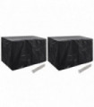 Garden Furniture Covers 2 pcs 8 Eyelets 140x70x90 cm