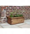 4pc Large Wooden Trough Set