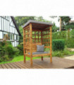 Bramham Two Seat Arbour Grey With Grey Cushion