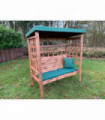 Bramham Three Seat Arbour Green With Green Cushion