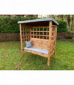 Bramham Three Seat Arbour Grey With Grey Cushion