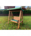 Dorset Two Seat Swing Green With Green Cushion