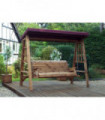 Dorset Three Seat Swing Burg With Burgundy Cushion