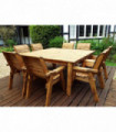 Eight Seater Table Set With Grey Cushion