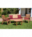 Five Seater Multi Set With Burgundy Cushion