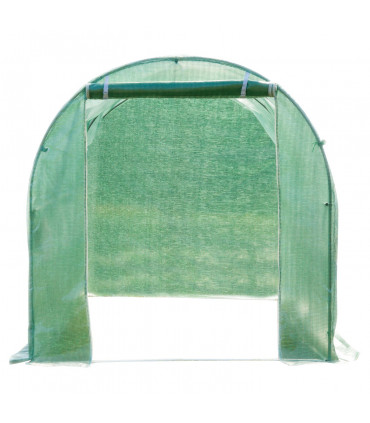 4x2 m Polytunnel Walk-in Greenhouse with Zip Door and Windows-Green