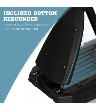 Adjustable Basketball Hoop with Weighted Base, Wheels, 2.4-2.9m