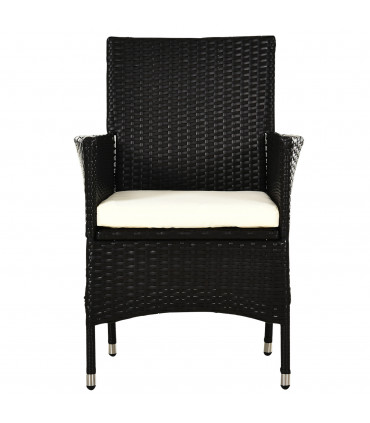 2 PC Rattan Chairs Set-Dark Coffee