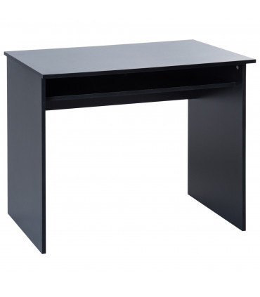 Study Desk Black 90cmx50cmx74cm Particle Board Simple Style Sturdy Workstation