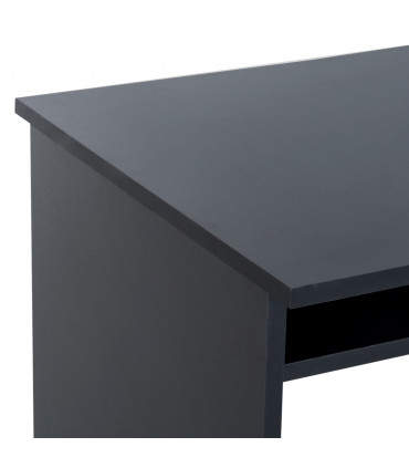 Study Desk Black 90cmx50cmx74cm Particle Board Simple Style Sturdy Workstation