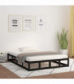 Bed Frame Black 140x200 cm Solid Wood