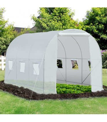 3.5 L x 2 W x 2H m Walk-in Greenhouse-White PE