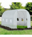 3.5 L x 2 W x 2H m Walk-in Greenhouse-White PE