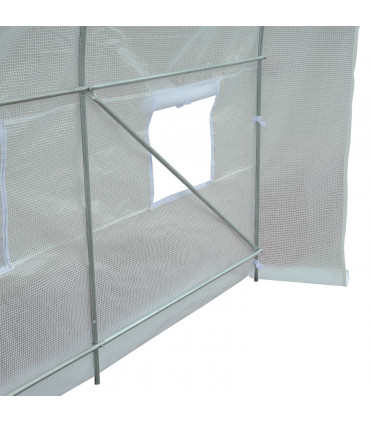 3.5 L x 2 W x 2H m Walk-in Greenhouse-White PE