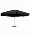 47368 Outdoor Parasol with Aluminium Pole 500 cm Black