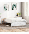 Bed Frame White Solid Wood 120x200 cm