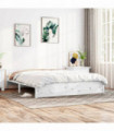 Bed Frame White Solid Wood 160x200 cm